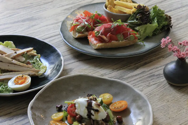 Small plates and salads from the open kitchen